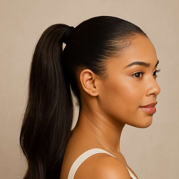 Remy Virgin Human Hair Tie-On / Elastic Band Ponytail